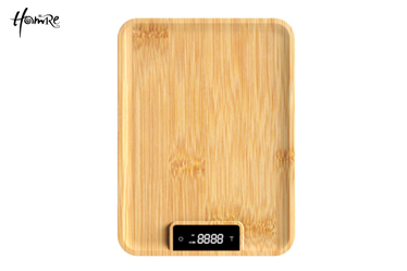 Peser l'échelle de la cuisine de bambou de rectangle de rectangle générique
